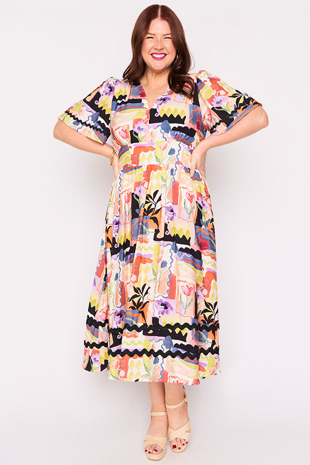 Lilian Framed Flora Dress – Framed Flora midi dress
