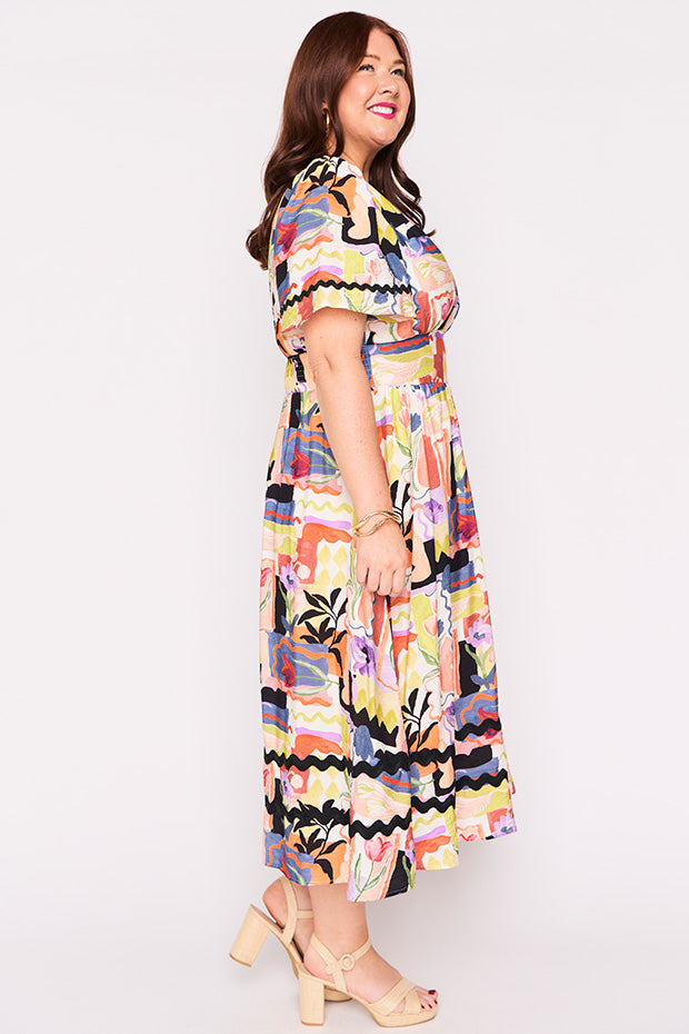 Lilian Framed Flora Dress – Framed Flora midi dress