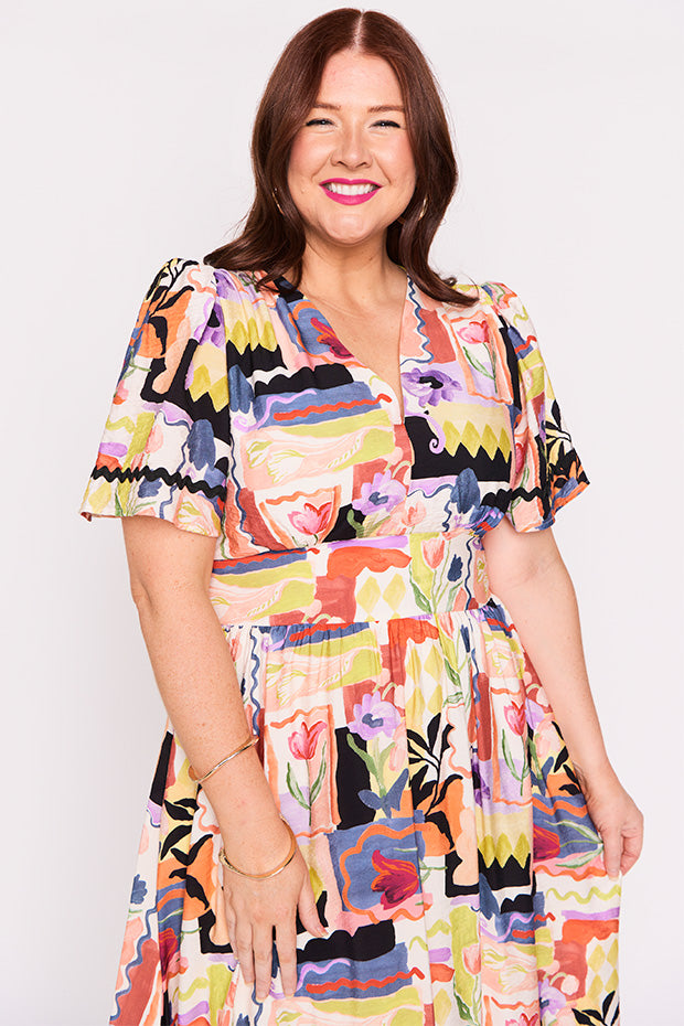 Lilian Framed Flora Dress – Framed Flora midi dress
