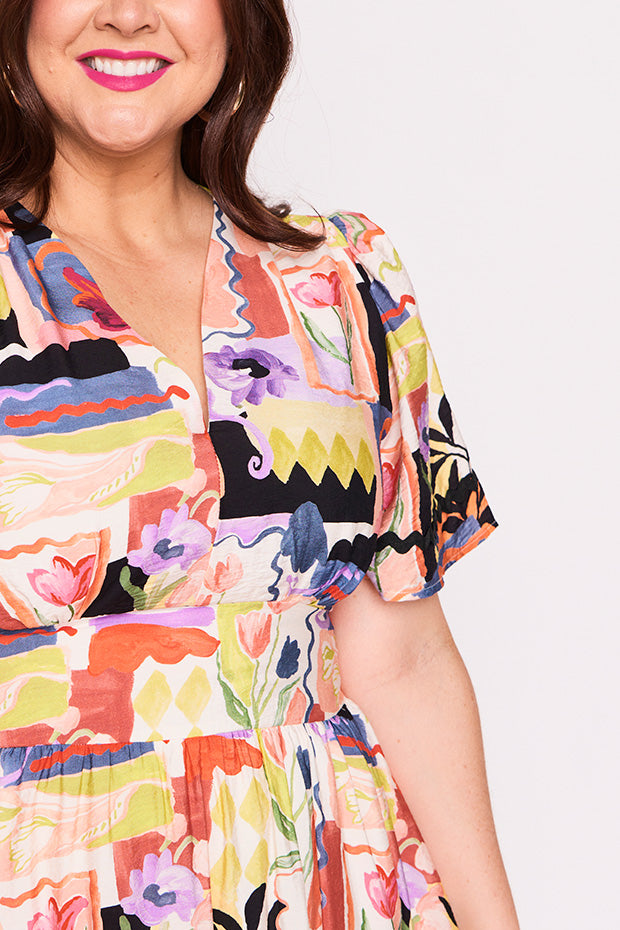 Lilian Framed Flora Dress – Framed Flora midi dress