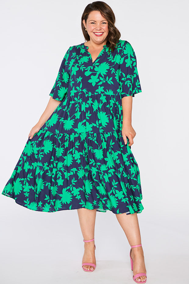 Connie Green Ivy Dress – Green Ivy midi dress