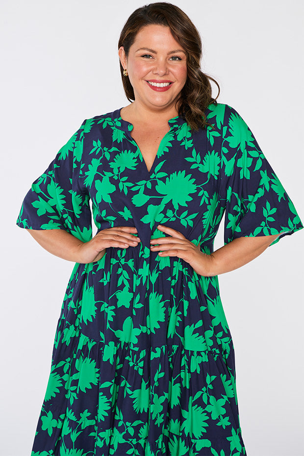 Connie Green Ivy Dress – Green Ivy midi dress