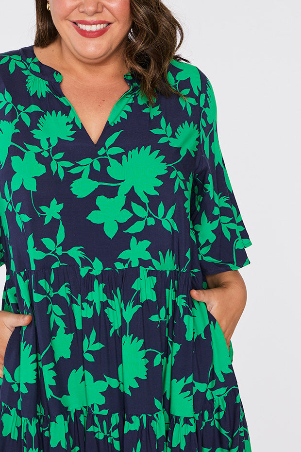 Connie Green Ivy Dress – Green Ivy midi dress