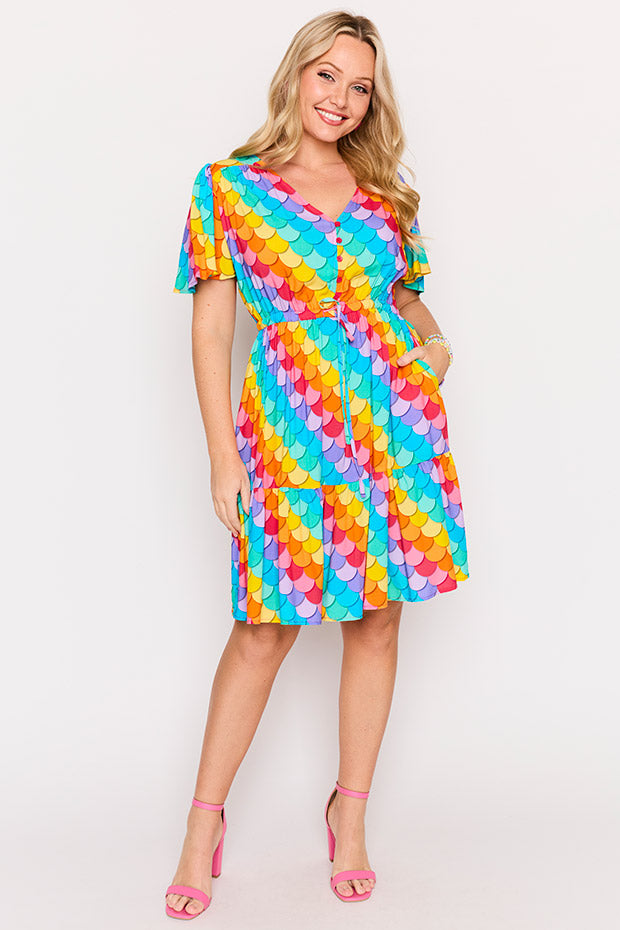 Remi Rainbow Mermaid Dress – Rainbow Mermaid knee length dress