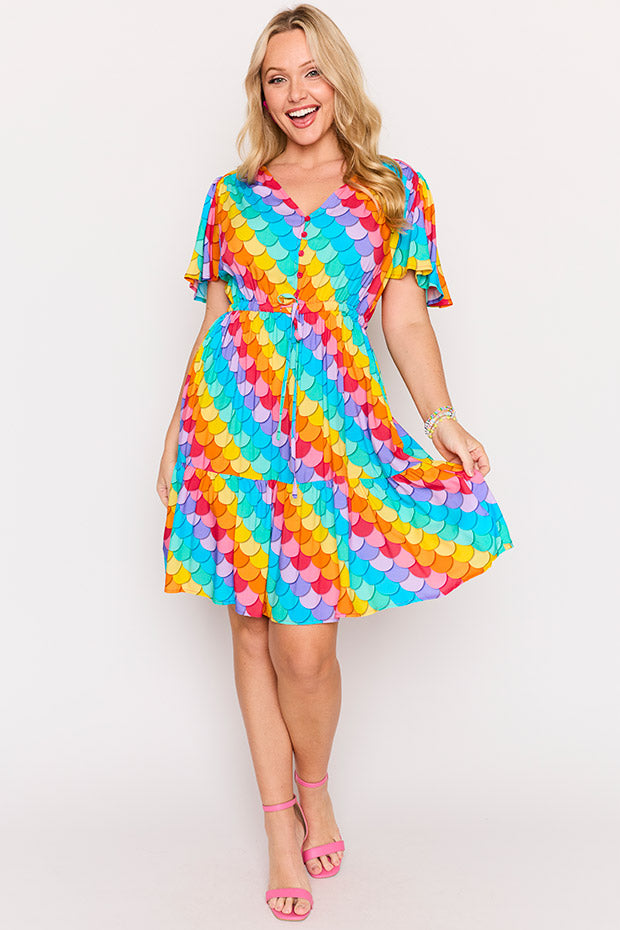 Remi Rainbow Mermaid Dress – Rainbow Mermaid knee length dress