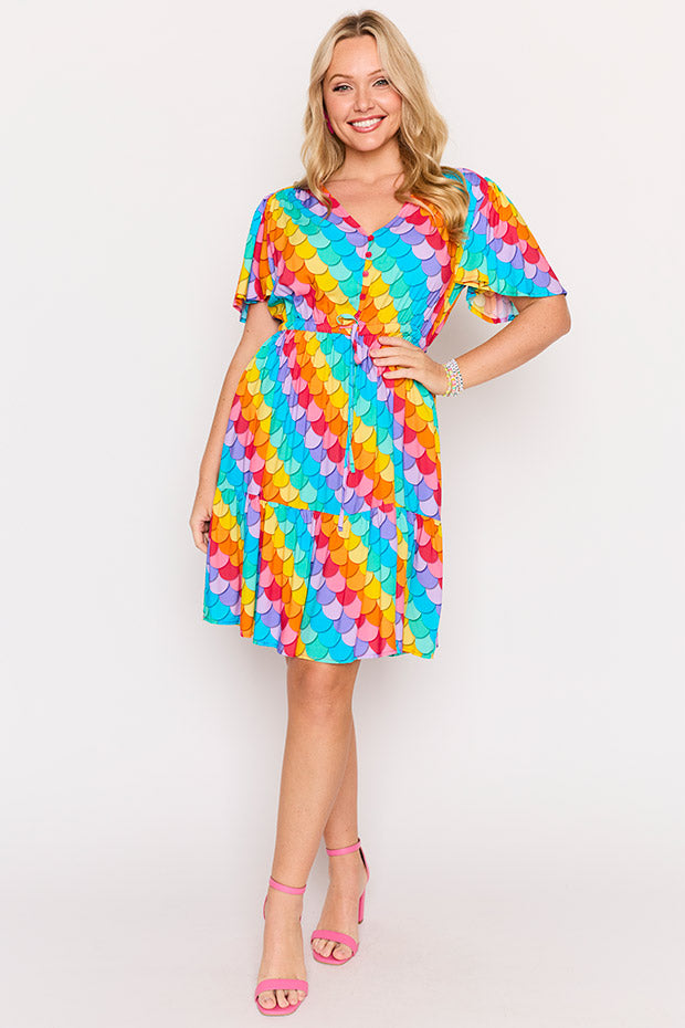 Remi Rainbow Mermaid Dress – Rainbow Mermaid knee length dress