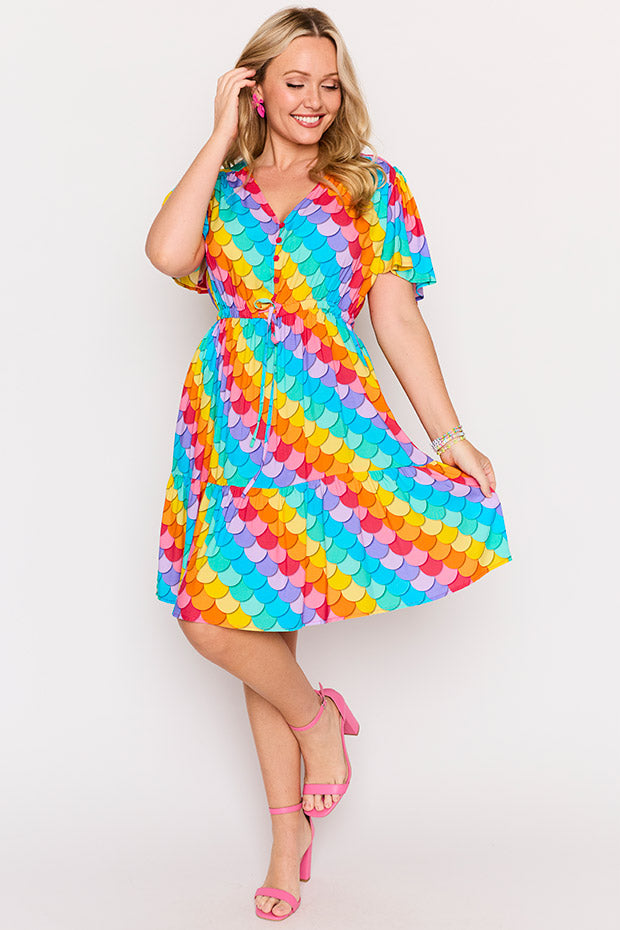 Remi Rainbow Mermaid Dress – Rainbow Mermaid knee length dress