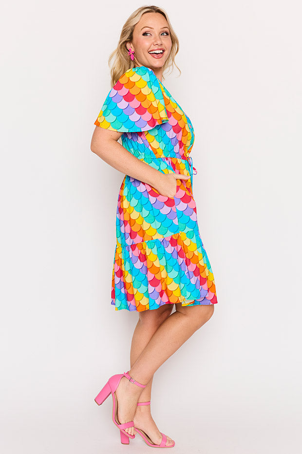 Remi Rainbow Mermaid Dress – Rainbow Mermaid knee length dress