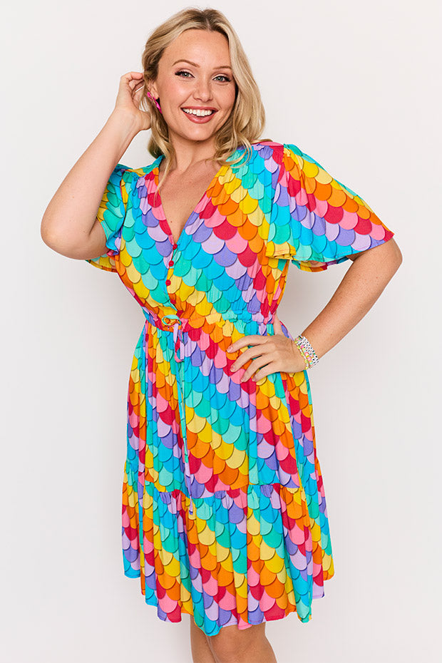Remi Rainbow Mermaid Dress – Rainbow Mermaid knee length dress
