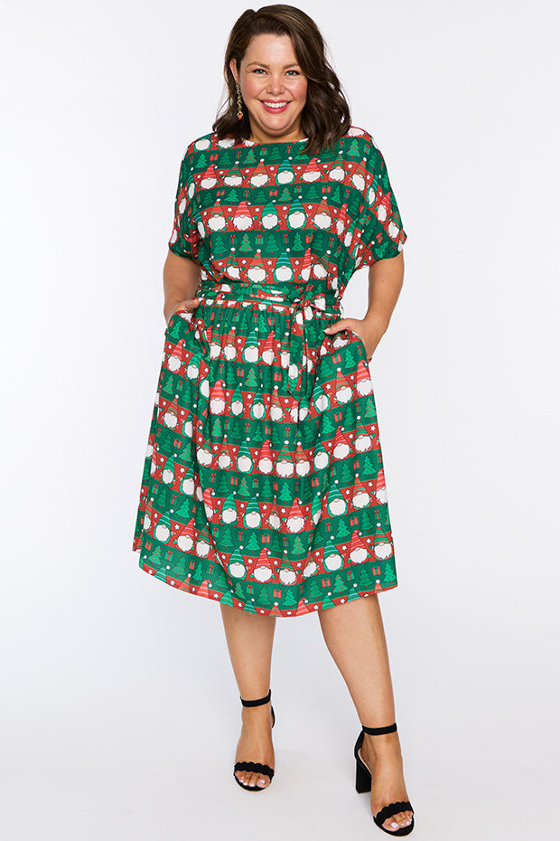 Ada Christmas Gnomes Skirt – Christmas Gnomes midi skirt