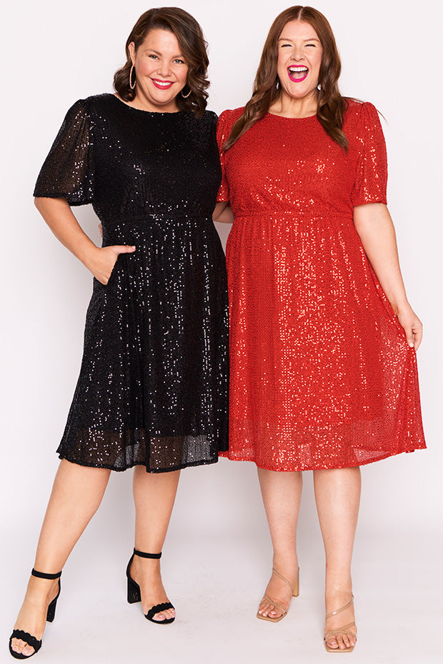Tinsley Red Sequins Dress – Red Sequins sequin dress