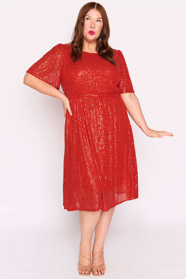Tinsley Red Sequins Dress – Red Sequins sequin dress