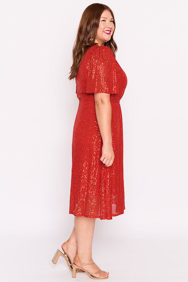 Tinsley Red Sequins Dress – Red Sequins sequin dress