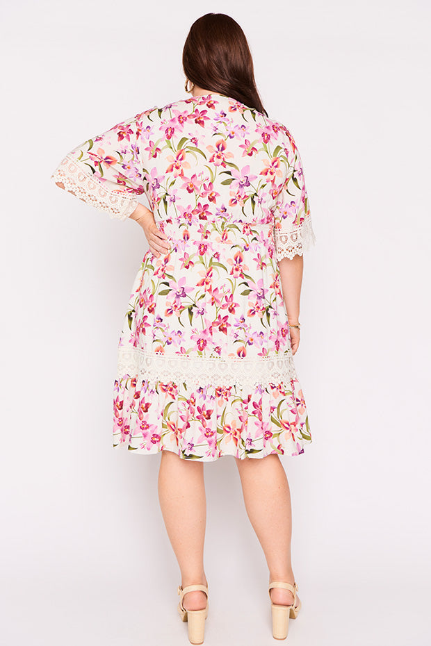 Niki Soft Orchids Dress – Soft Orchids knee length dress