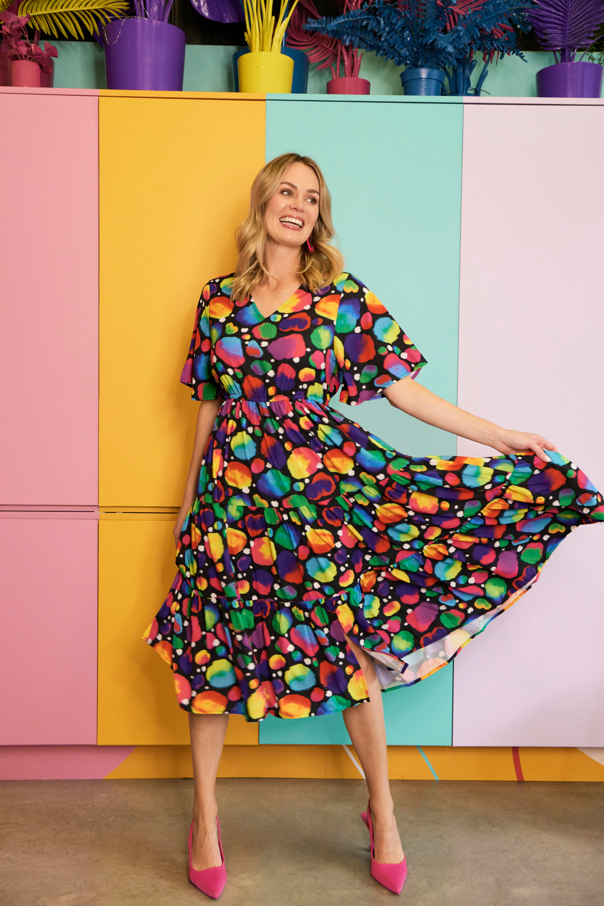 Castle Arty Spot Dress – Arty Spot midi dress