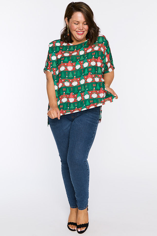 Serena Christmas Gnomes Top – Christmas Gnomes top