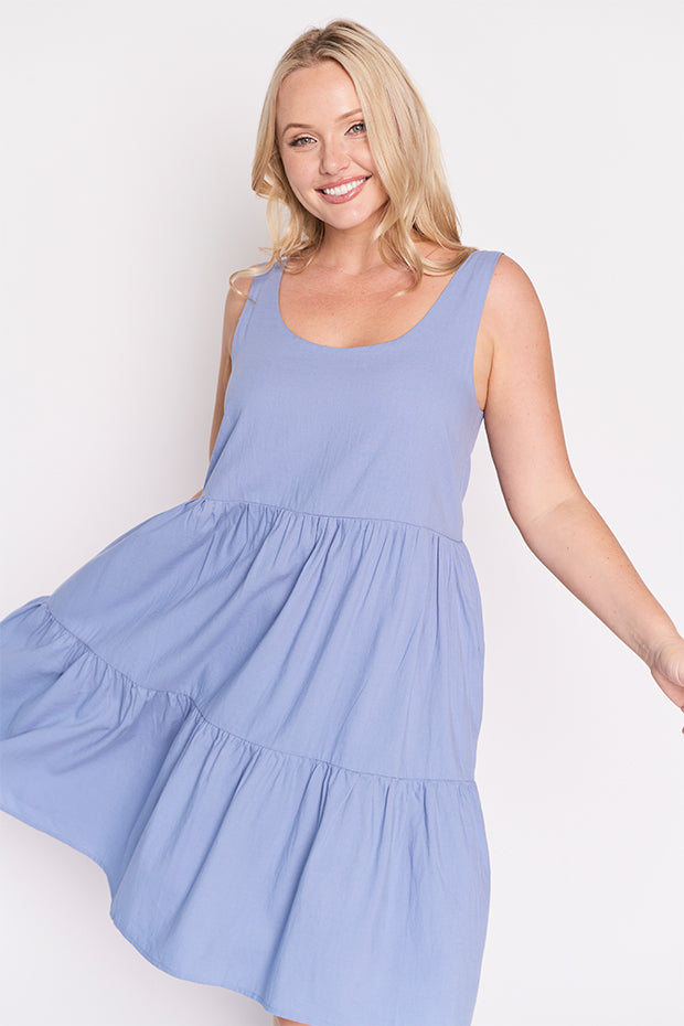 Rory Blue Dress – Blue knee length dress