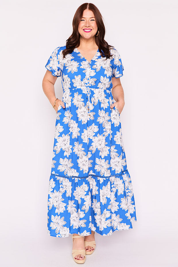 Canary Blue Magnolia Dress – Blue Magnolia maxi dress