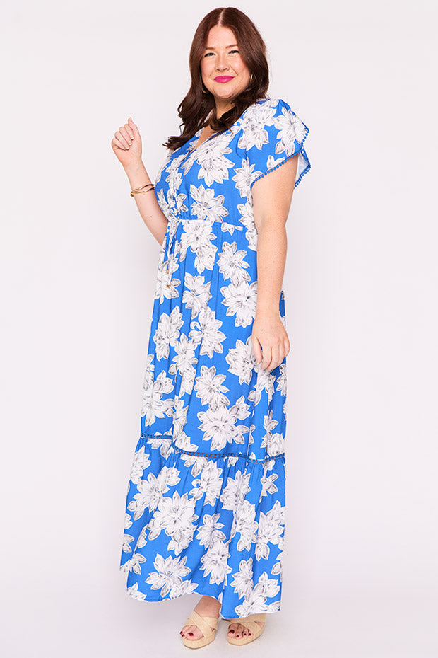 Canary Blue Magnolia Dress – Blue Magnolia maxi dress