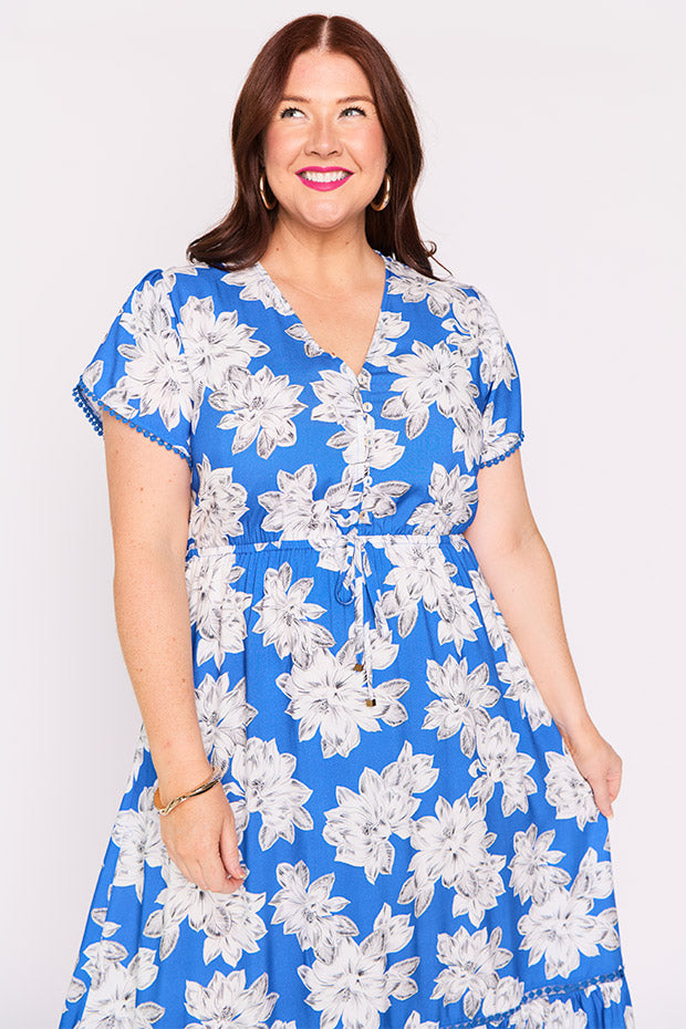 Canary Blue Magnolia Dress – Blue Magnolia maxi dress