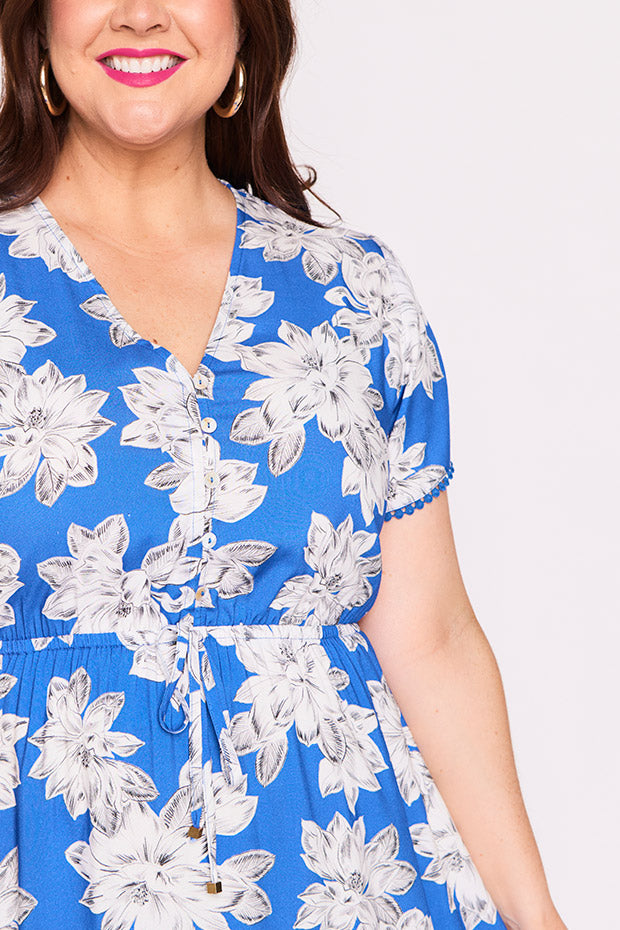 Canary Blue Magnolia Dress – Blue Magnolia maxi dress