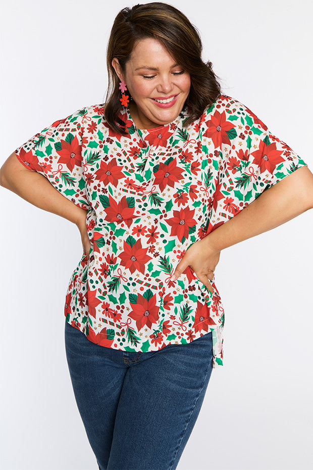 Serena Flowers Of Christmas Top – Flowers Of Christmas top