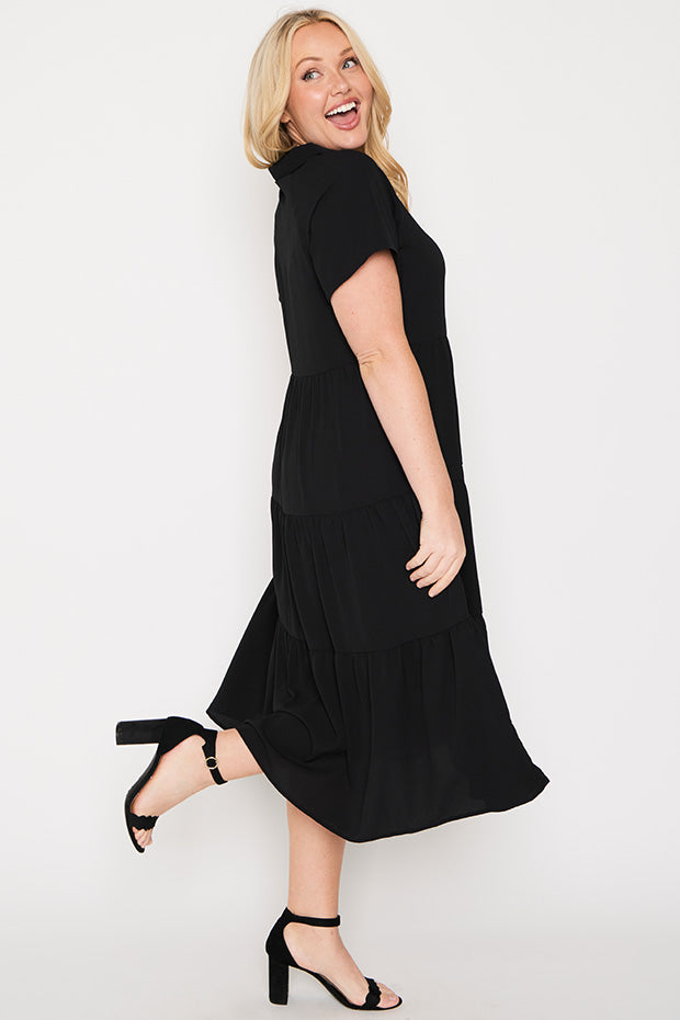 Perry Black Dress – Black shirt dress