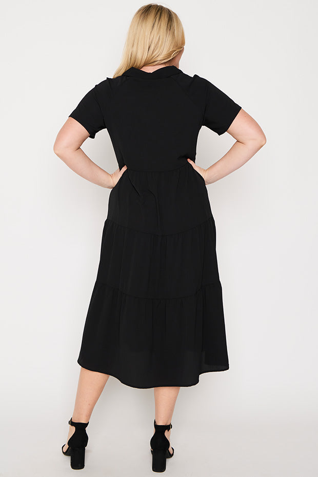 Perry Black Dress – Black shirt dress