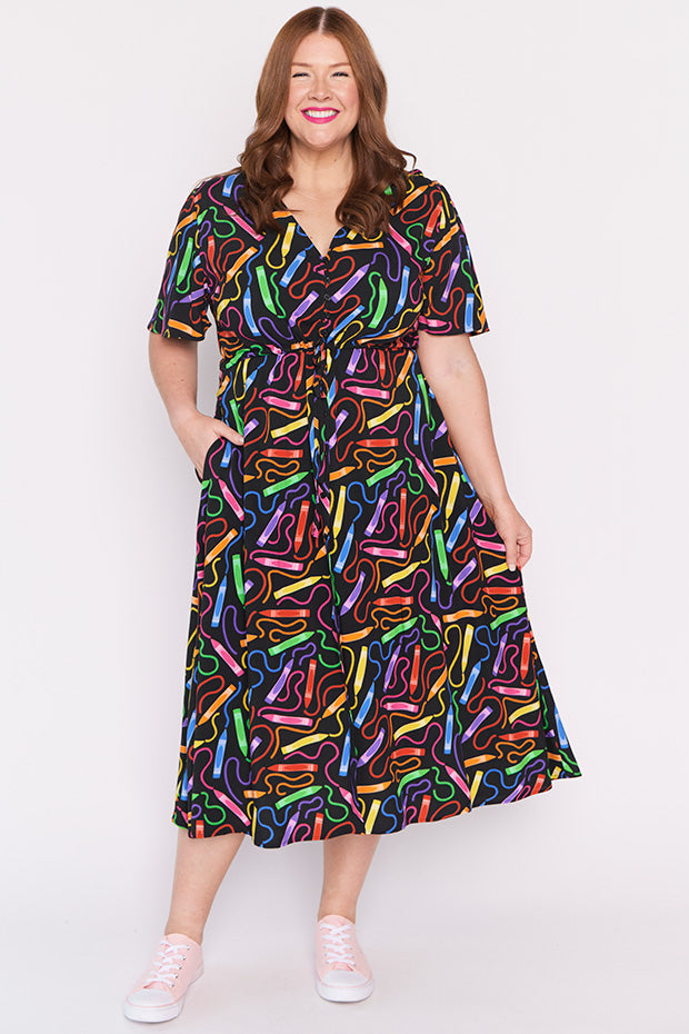 Michelle Crazy Crayons Dress – Crazy Crayons midi dress