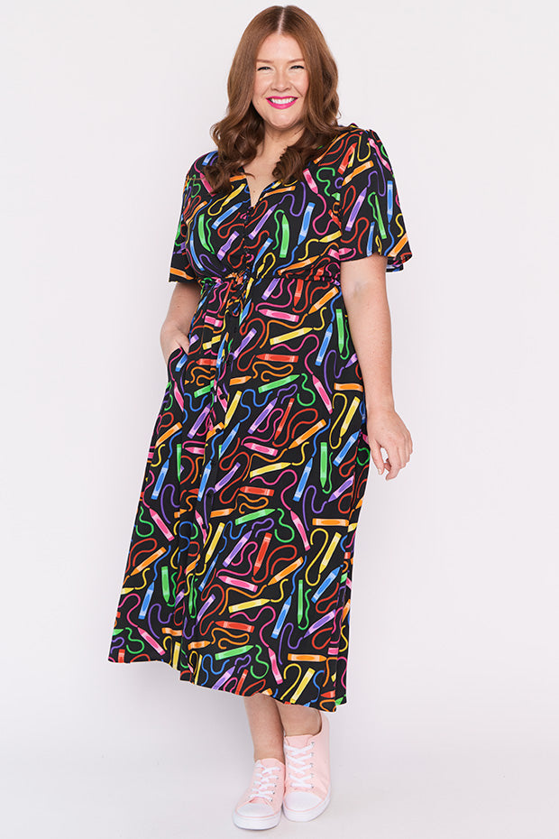 Michelle Crazy Crayons Dress – Crazy Crayons midi dress