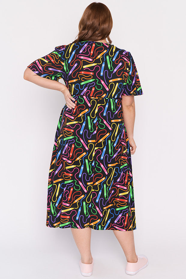 Michelle Crazy Crayons Dress – Crazy Crayons midi dress