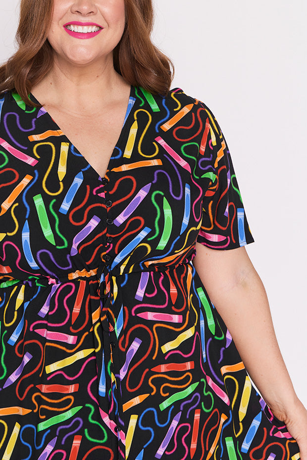 Michelle Crazy Crayons Dress – Crazy Crayons midi dress