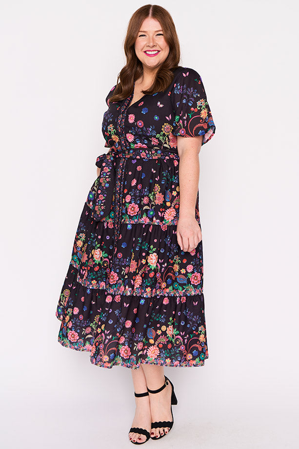 Amira Black Magic Garden Dress – Black Magic Garden midi dress