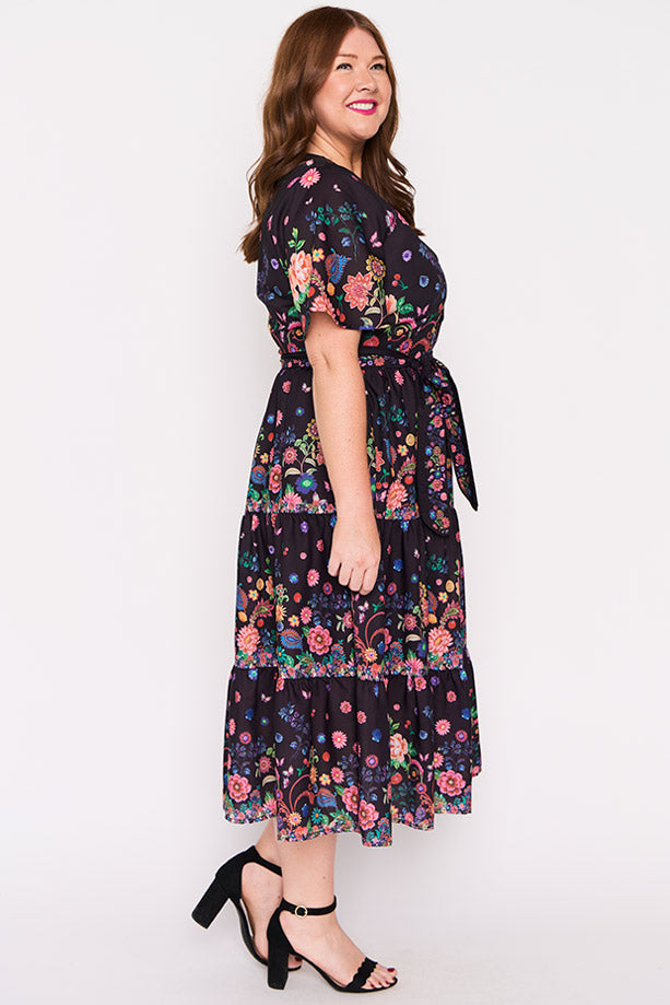 Amira Black Magic Garden Dress – Black Magic Garden midi dress