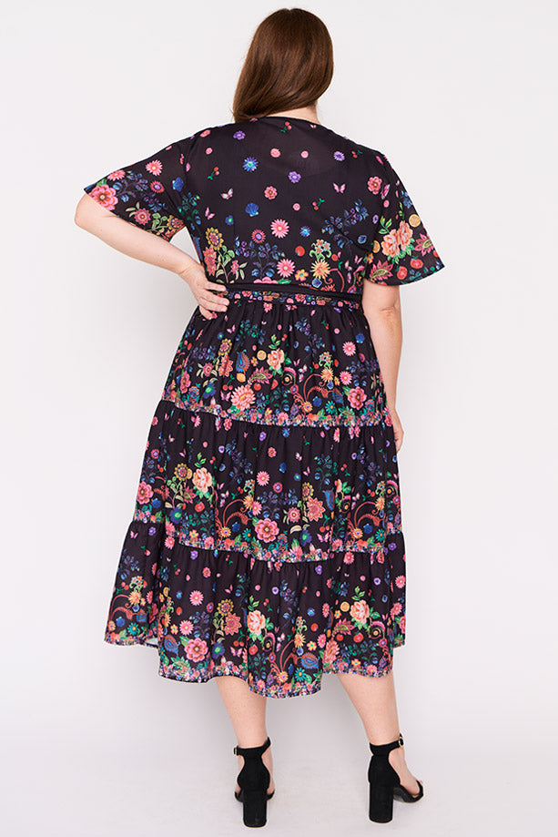 Amira Black Magic Garden Dress – Black Magic Garden midi dress