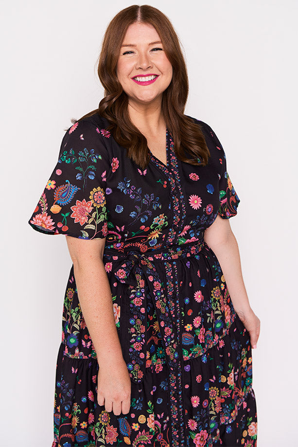 Amira Black Magic Garden Dress – Black Magic Garden midi dress