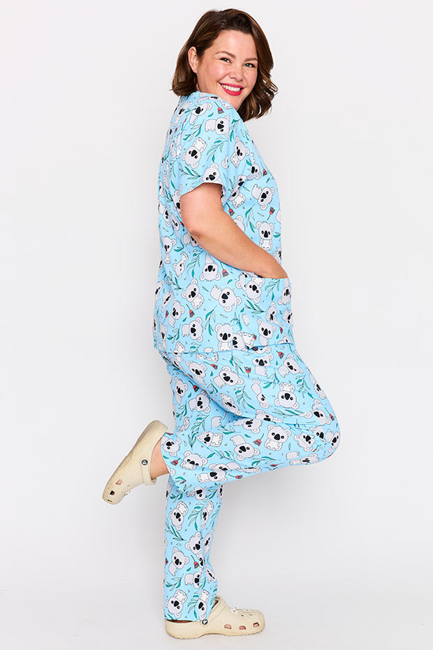 Meredith Blue Koalas Scrub Top – Blue Koalas top