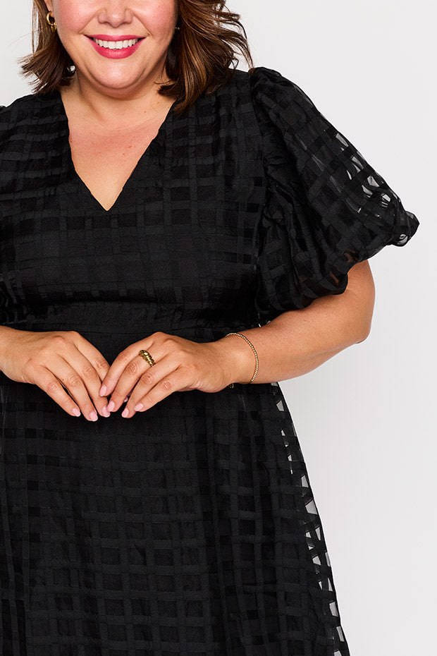 Bobbie Black Dress – Black midi dress