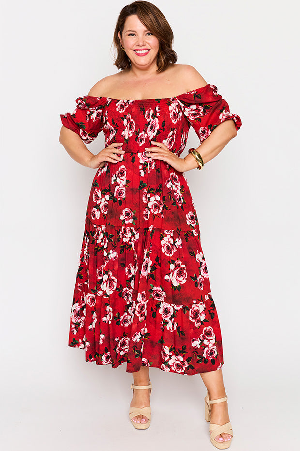Colette Cherry Rose Dress – Cherry Rose midi dress