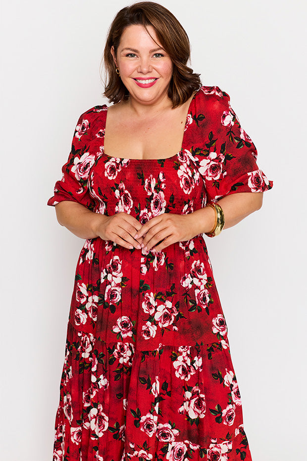 Colette Cherry Rose Dress – Cherry Rose midi dress