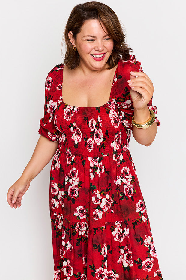 Colette Cherry Rose Dress – Cherry Rose midi dress