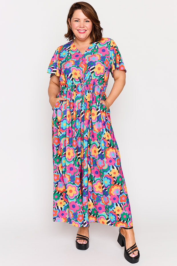 Justine Electric Blooms Jumpsuit – Electric Blooms jumpsuit