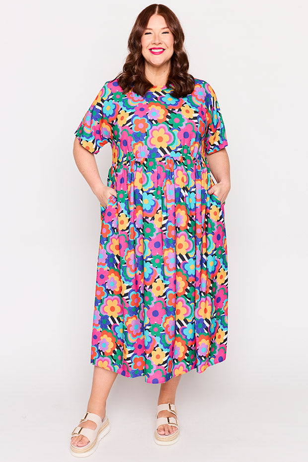 Superstar Electric Blooms Dress – Electric Blooms midi dress