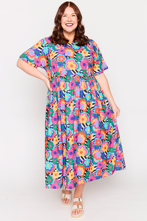 Superstar Electric Blooms Dress – Electric Blooms midi dress