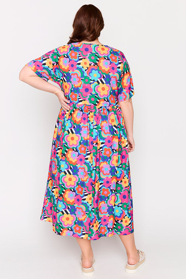 Superstar Electric Blooms Dress – Electric Blooms midi dress