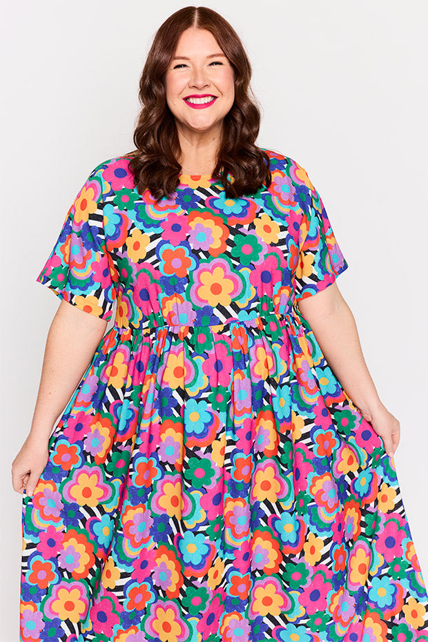 Superstar Electric Blooms Dress – Electric Blooms midi dress