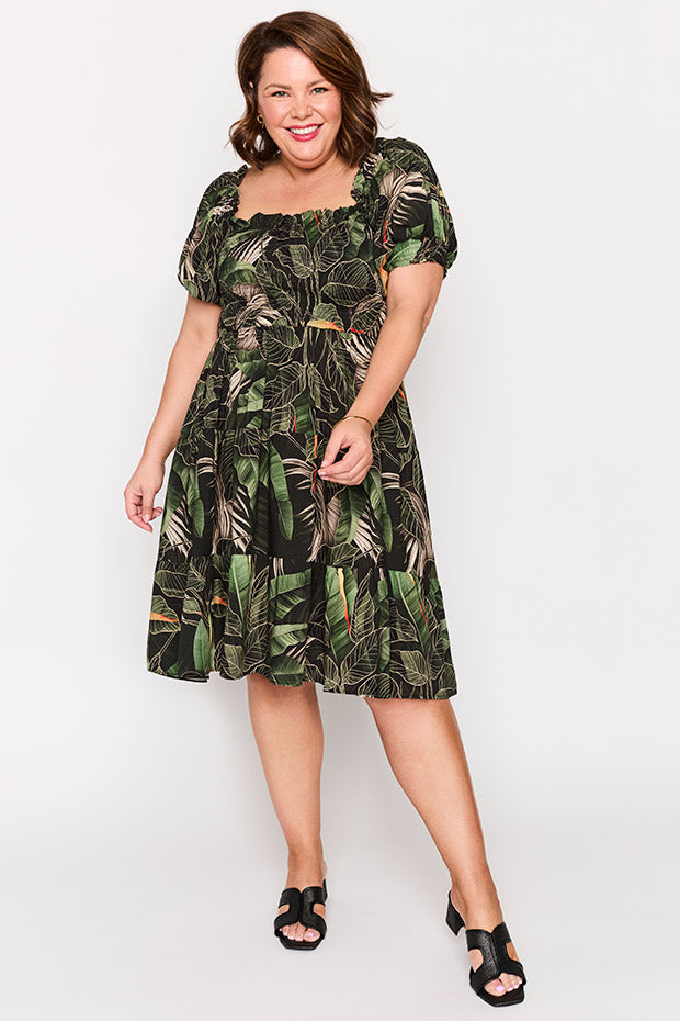 Nyla Emerald Oasis Dress – Emerald Oasis knee length dress
