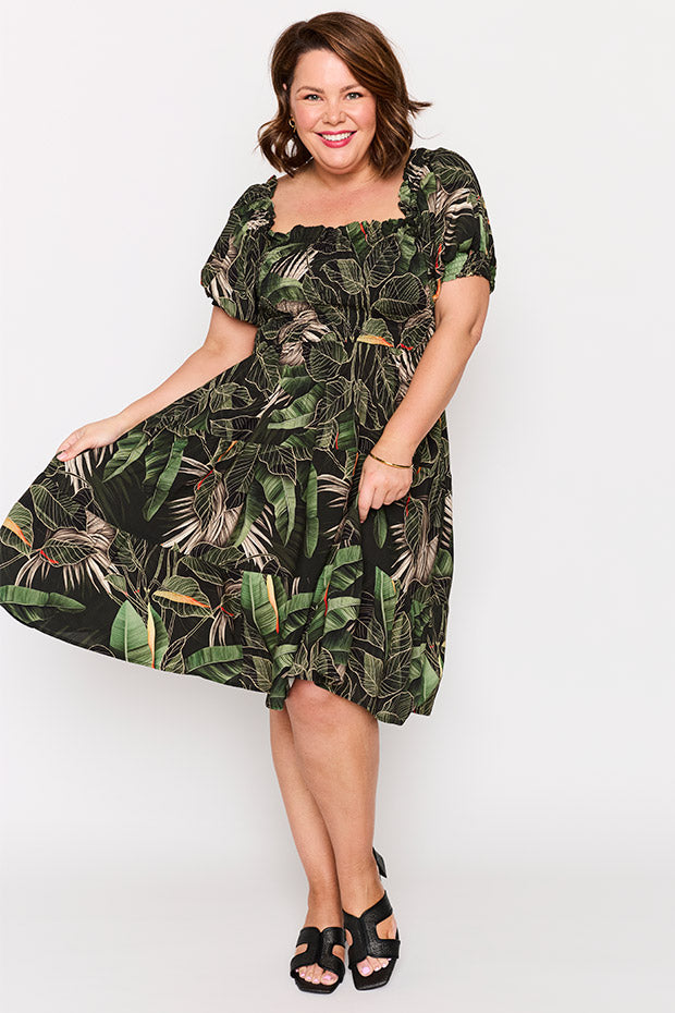 Nyla Emerald Oasis Dress – Emerald Oasis knee length dress