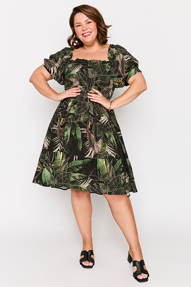 Nyla Emerald Oasis Dress – Emerald Oasis knee length dress