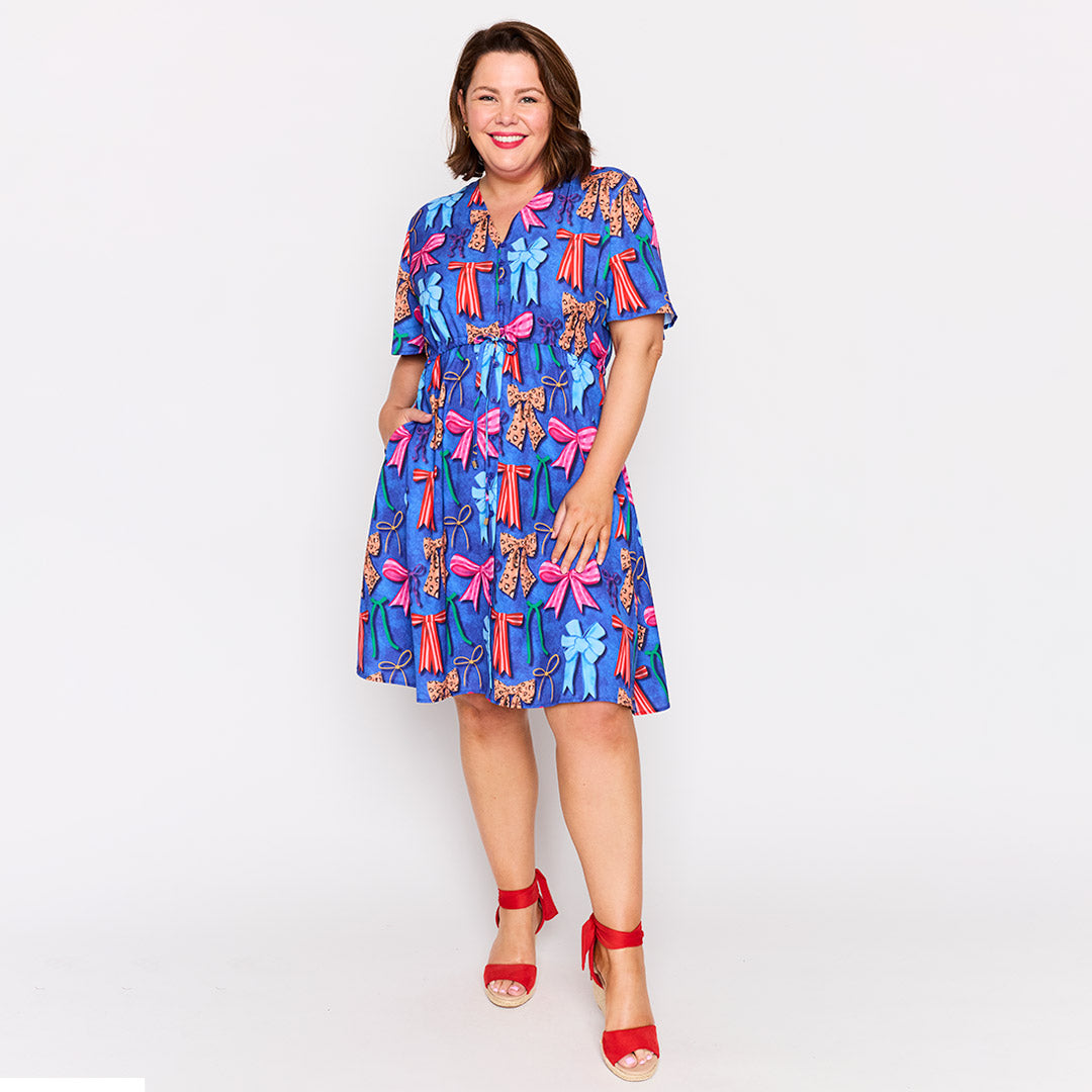Siena Inky Bows Dress – Inky Bows knee length dress